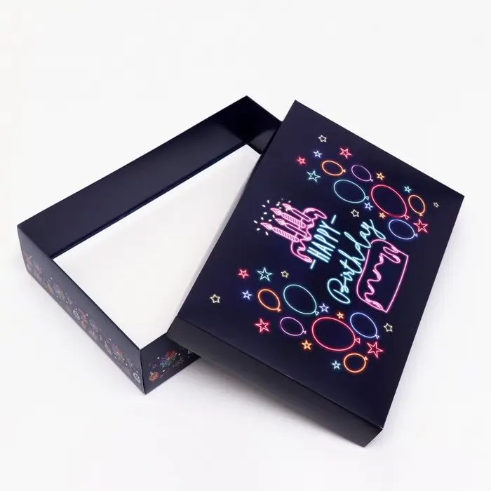 Коробка подарочная, крышка-дно, сборная Коробка подарочная, крышка-дно, сборная "Вечеринка", 30 х 20 х 7 см