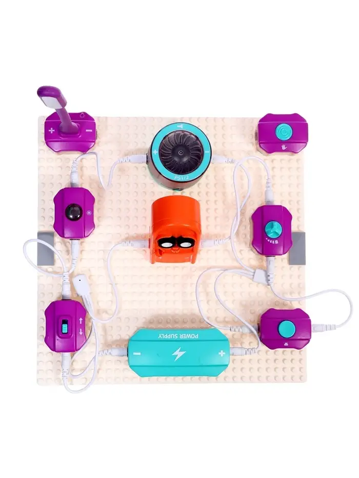 Электронный конструктор, 34 детали, 71 схема