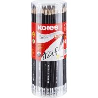 Карандаш чернографитный KORES трехгран. HB с ластиком 72шт/т
