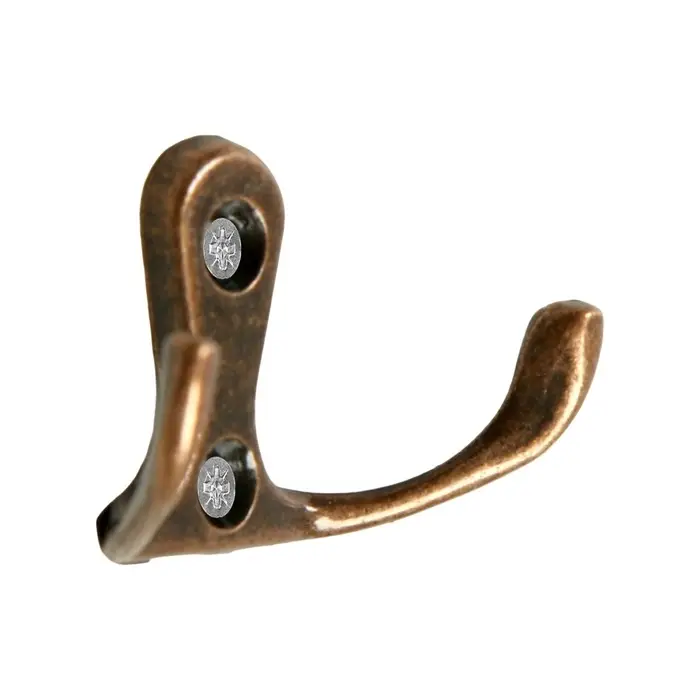 Крючок мебельный ТУНДРА TKd=004, двухрожковый, медь, 200 шт. Крючок мебельный ТУНДРА TKd=004, двухрожковый, медь, 200 шт.