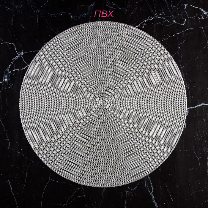 Салфетки сервировочные на стол Доляна &laquo;Тринити&raquo;, d=38 см, 4 шт., серебряные