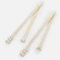 Лямки для бюстгальтера, текстильные, 1 см, 37 см, пара, бежевые