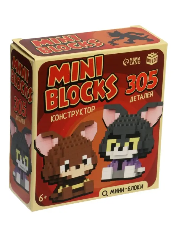 UNICON Конструктор UNICON Конструктор "MiniBlocks", кот и мышка, 2 в 1