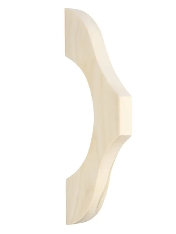 Ручка для бани и сауны, 27&times;9.5&times;2.7 см, деревянная