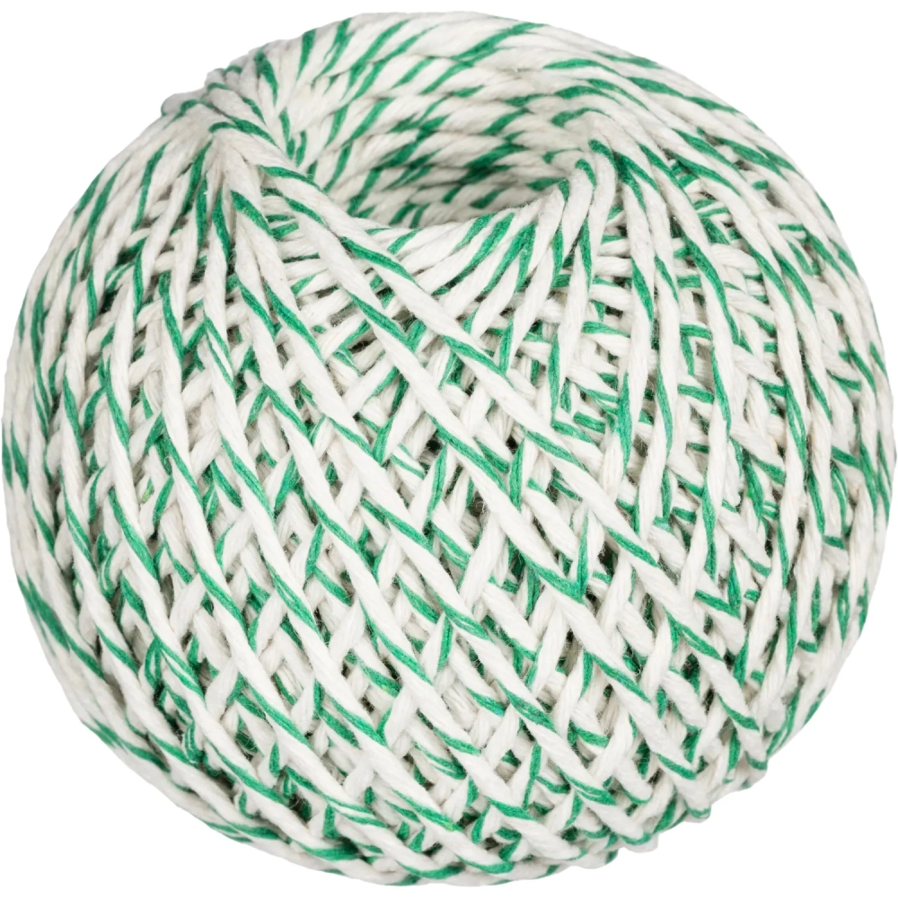 Шпагат хлопчатобумажный, 100 п.м., 1000 ТЕКС, цвет в ассортименте