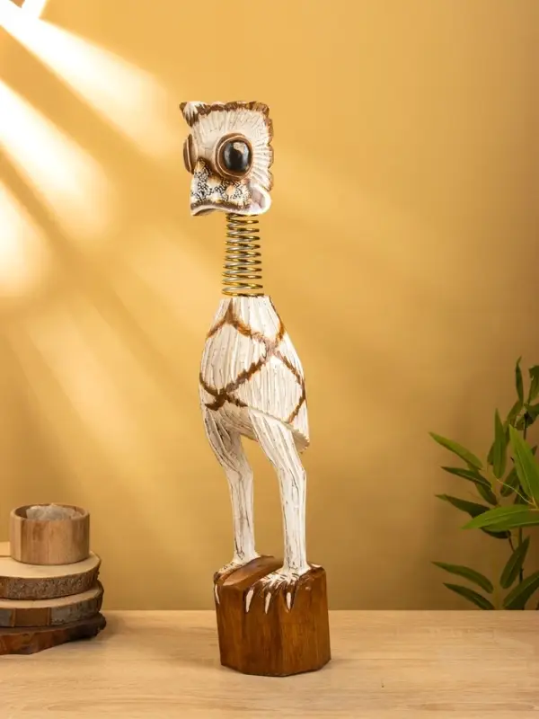 Сувенир «Попугай», 12×12×65 см, дерево