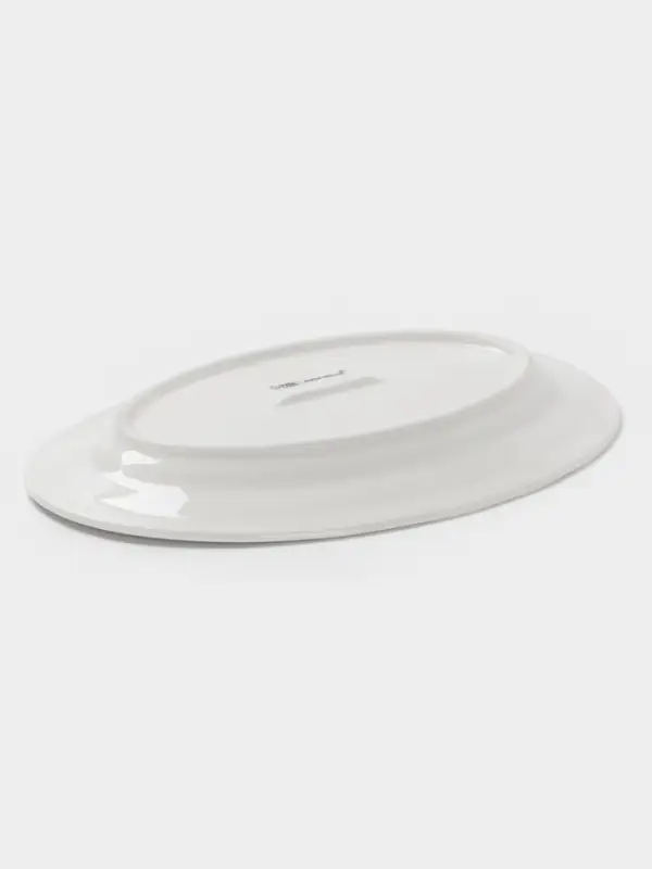 Блюдо овальное c утолщённым краем Доляна White Label, 27.3&times;18.6&times;2 см, фарфор, белое