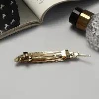 Заколка - автомат для волос &laquo;Либерти&raquo;, перо, 11 см, золото