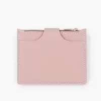 Картхолдер с монетницей на молнии, цвет розовый