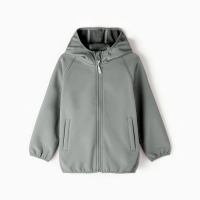 Ветровка демисезонная для мальчиков MINAKU из Softshell на флисе, непромокаемая, серый, рост 122 см