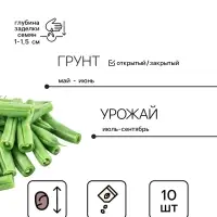 Семена Фасоль &laquo;Клавдия&raquo;, сахарная, 10 шт., &laquo;Уральский Дачник&raquo;