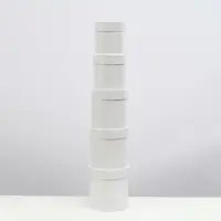 Набор шляпных подарочных коробок 5 в 1 &laquo;Белизна&raquo;,20&times;19.5 ‒11&times;11 см