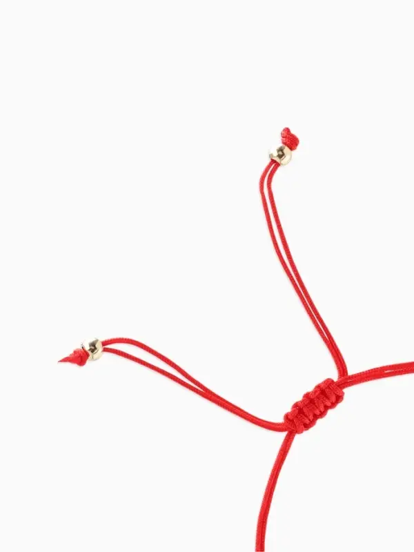 Браслет-оберег &laquo;Красная нить&raquo;, Your daily life бесконечность, белый в золоте
