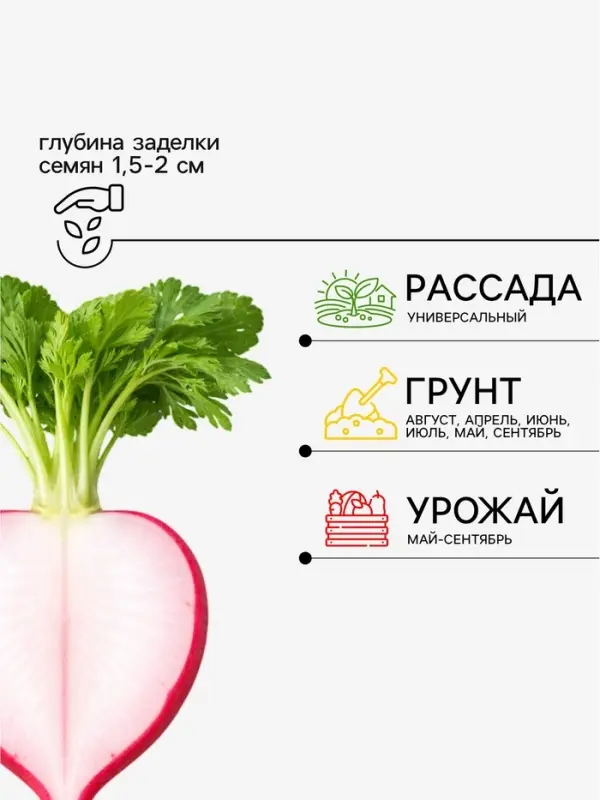 Семена Редис &laquo;Черриэт&raquo; F1, 1 г, &laquo;Престиж семена&raquo;