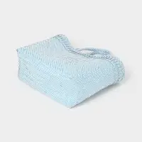 Сумка плетёная, 30&times;15&times;35 см, пластик, бело-голубая