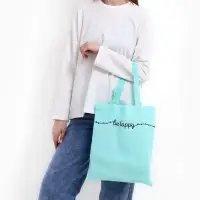 Сумка шопер Be happy, 35&times;0.5&times;40 см, голубой