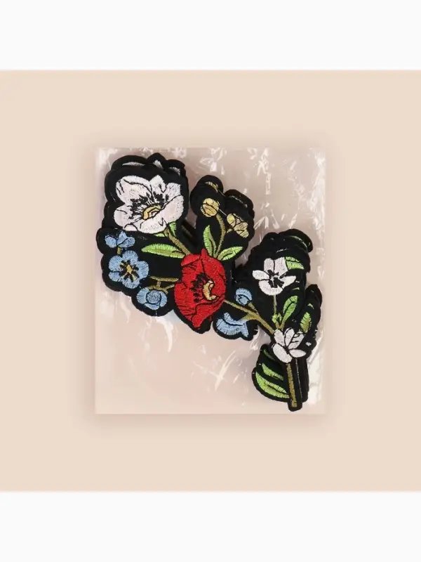 Термоаппликация «Цветы», 16×8 см, разноцветная