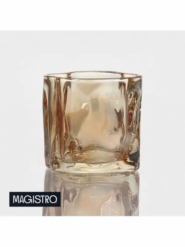 Стакан Magistro IceBar. Gold, 200 мл, 7.9&times;8&times;7.5 см, стекло, золотистый
