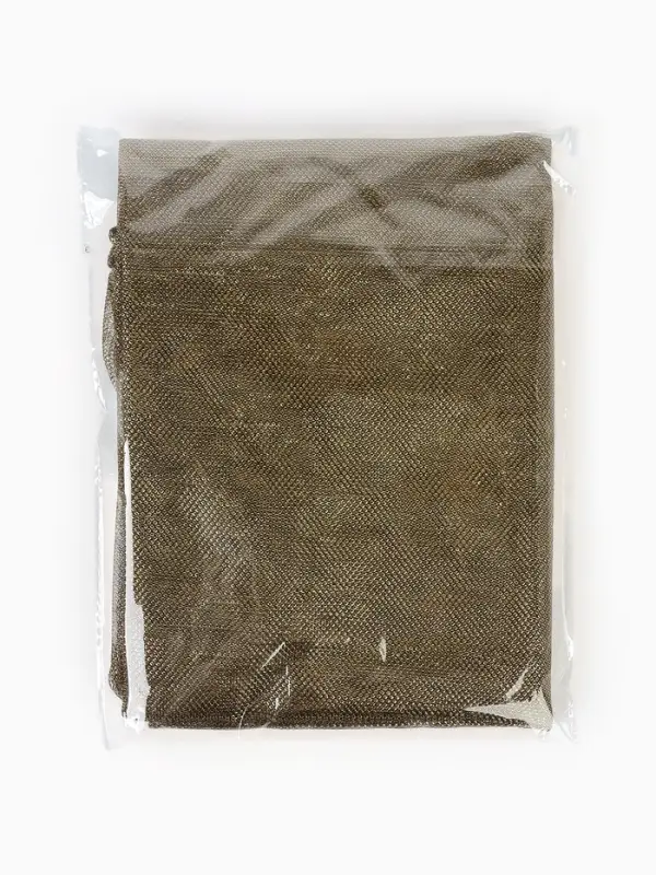 Лоскут трикотаж сетка, мелкая кольчуга золото на черном 100*150см Лоскут трикотаж сетка, мелкая кольчуга золото на черном 100*150см