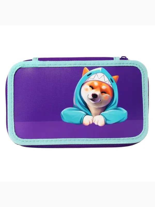 Пенал школьный, 2 секции, 12.5&times;20.5&times;4 см &laquo;Сиба&raquo;