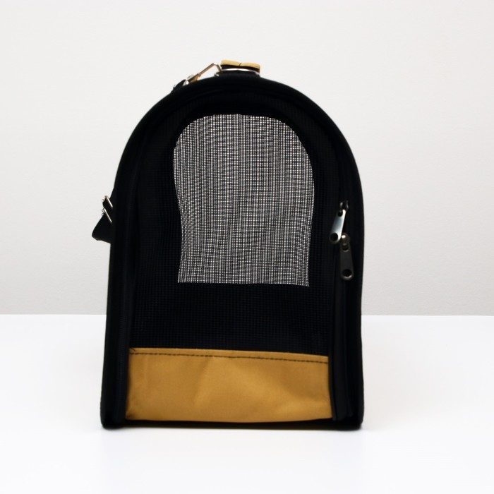 Сумка - переноска для животных  Сумка - переноска для животных "Улыбка", коричневая, размер M, 40 х 21 х 27 см, коричневая