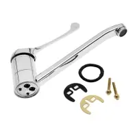 Смеситель для раковины ZEIN Z3821, локтевой, длина излива 25 см, картридж 40 мм, хром