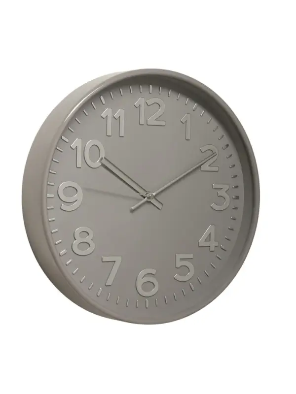 Часы настенные интерьерные, бесшумные, плавный ход, d=30.5 см, серые