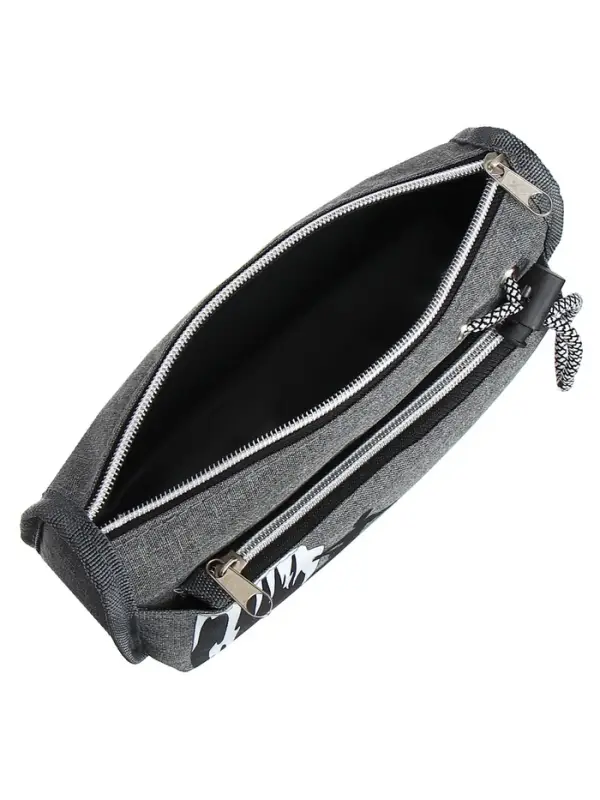 Пенал школьный на молнии Calligrata &laquo;Спорт&raquo;, 2 отделения, серый