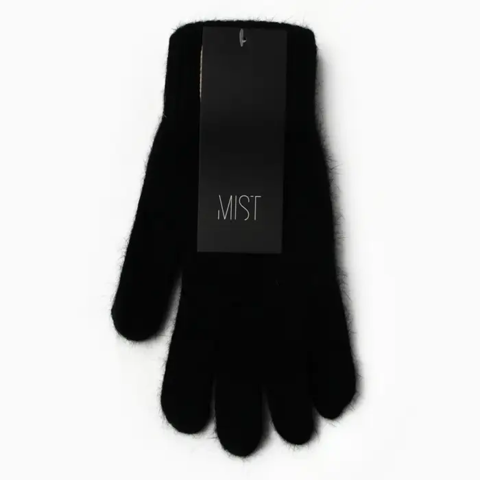 Перчатки женские MIST с шерстью кролика, р-р 22 см, цв. черный