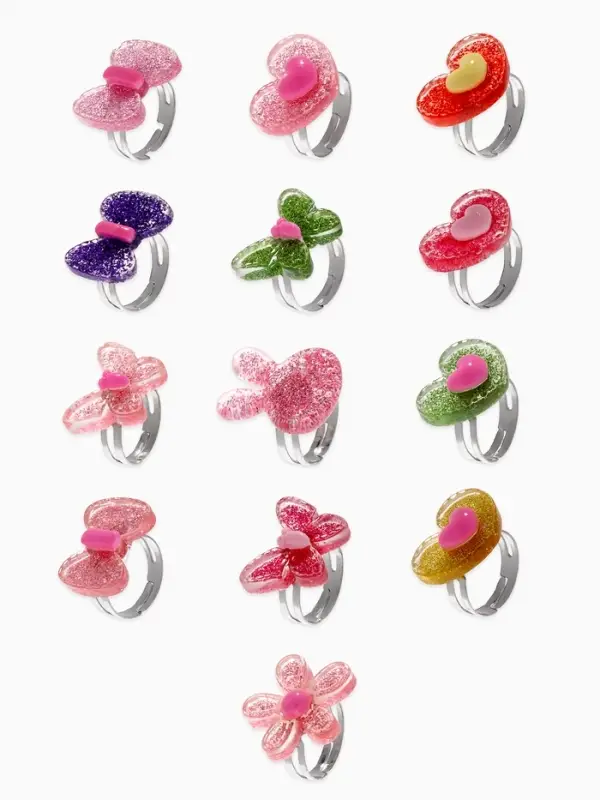 Кольцо &laquo;Выбражулька. Блеск&raquo;, форма МИКС, фасовка 100 шт. безразмерное