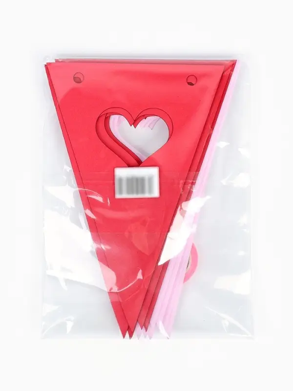 Гирлянда-флажки "сердечки" 2,5 м