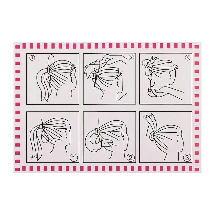 Аксессуар для создания причёски Аксессуар для создания причёски "Петелька" (набор 2 шт) 14, 18 см, чёрный