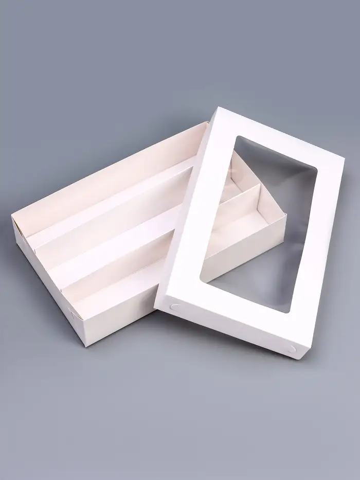 Коробка для макарун, с ложементом, белая 26.5&times;16.5&times;5.5 см