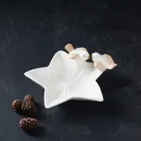 Блюдо сервировочное &laquo;Голубки на цветочке&raquo;, 14&times;15&times;5 см, керамика, белое