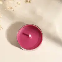 Чайная свеча ароматическая "Круглая" красная, аромат цветочный 3,8х3,8х1,8 см