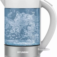Чайник HYK-G9990 1,5л 2000Вт белый (стекло)