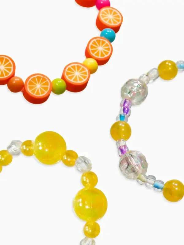 Браслет детский «Выбражулька», 3 шт. набор, фрукты, цветной Браслет детский «Выбражулька», 3 шт. набор, фрукты, цветной