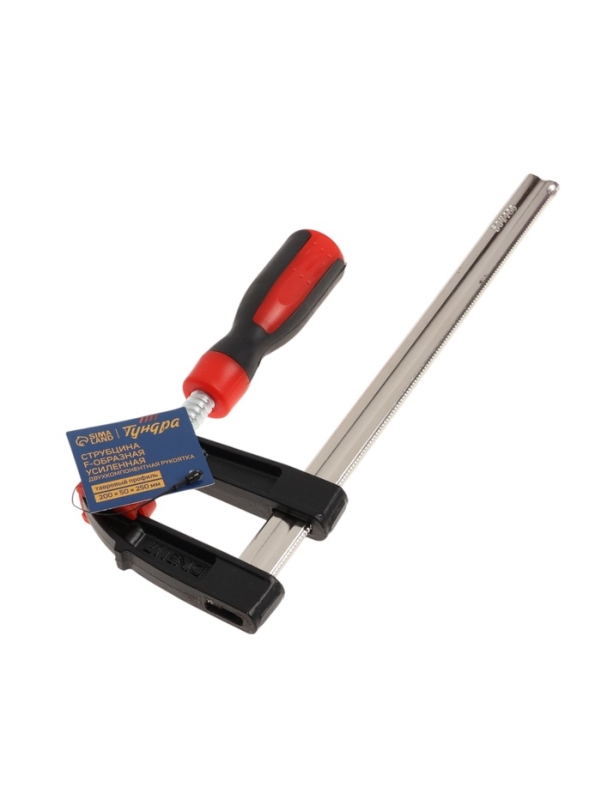 Струбцина F-образная усиленная ТУНДРА, тавровый профиль, 2К рукоятка, 200 х 50 х 250 мм Струбцина F-образная усиленная ТУНДРА, тавровый профиль, 2К рукоятка, 200 х 50 х 250 мм