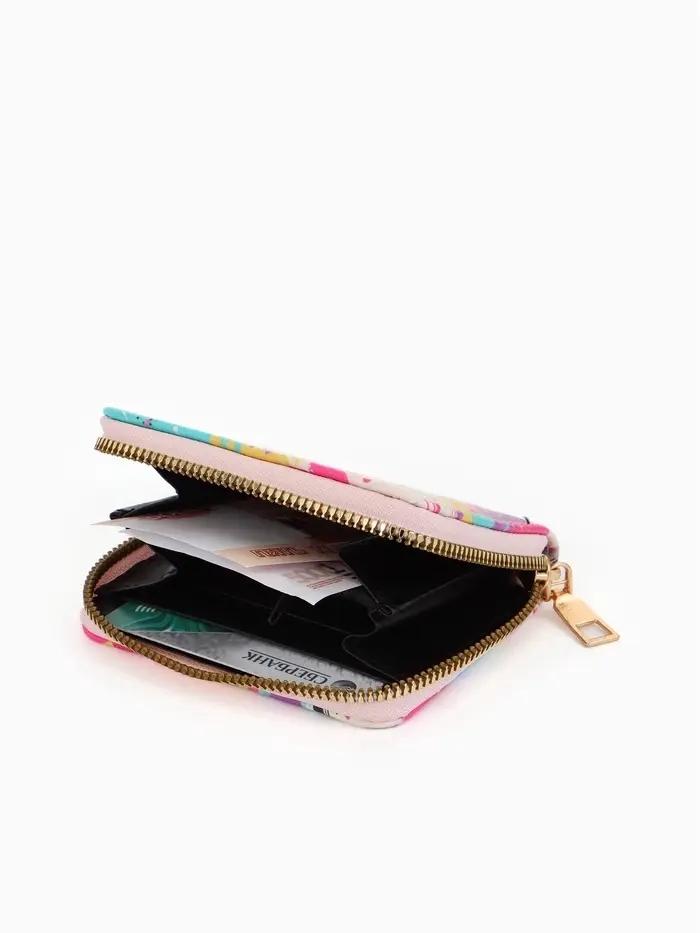 Кошелёк на молнии &laquo;Выбражулька&raquo;, 8.5&times;2.5&times;10.5 см, с принтом, разноцветный