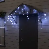 Гирлянда &laquo;Бахрома&raquo; 50&times;0.7 м, IP44, УМС, тёмная нить, 900 LED, свечение белое, 220 В