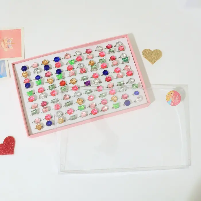 Кольцо детское Выбражулька «Ассорти», форма МИКС, МИКС, безразмерное Кольцо детское Выбражулька «Ассорти», форма МИКС, МИКС, безразмерное