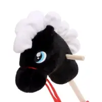 Мягкая игрушка ZABIAKA &laquo;Конь-скакун&raquo;, на палке, МИКС, чёрная