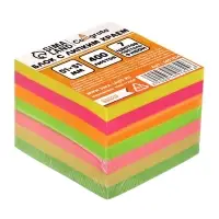 Блок с липким краем, 51&times;51 мм, 400 листов, пастель/флуоресцентный, 7 цветов