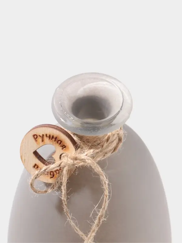 Ваза для цветов &laquo;Пуаро&raquo; Лилиана-3, большая, 700 мл, d=2 см, 8&times;21.5 см, стекло, серая