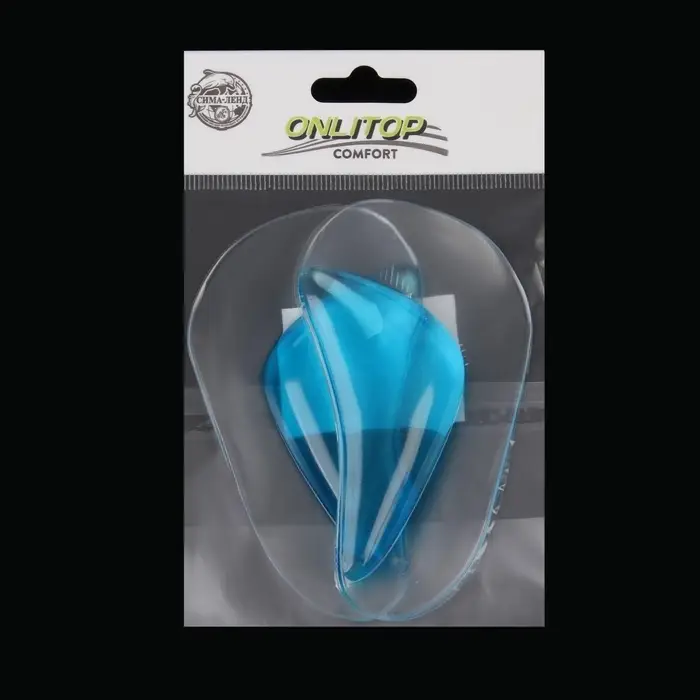 Супинаторы для обуви, амортизирующие, силиконовые, L (36-38 р-р), пара, прозрачные/голубые