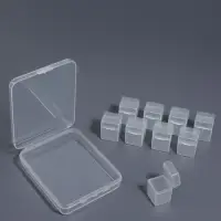 Органайзер для хранения мелочей, 9 баночек, в контейнере, 11.5&times;9&times;2.7 см, прозрачный