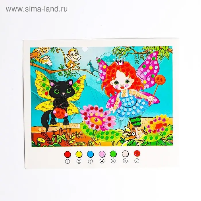 Аппликация круглыми стразами и EVA «Сказочная фея» Аппликация круглыми стразами и EVA «Сказочная фея»