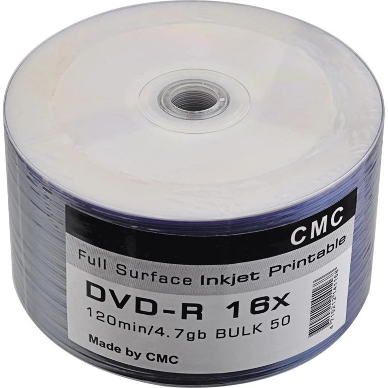 Носители информации CMC DVD-R 4,7 GB 16x Bulk/50 Full Ink Print