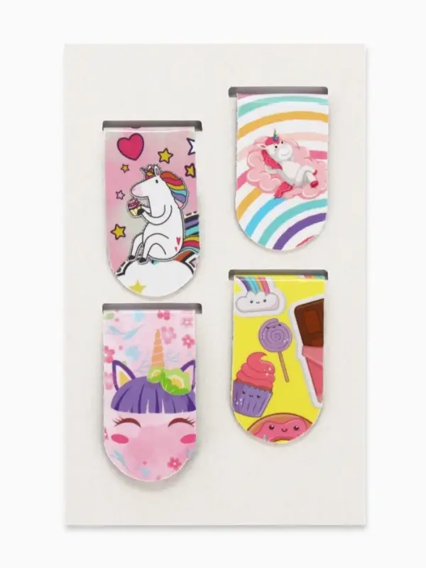 Магнитная закладка для книг, 4 штуки, 2×7 см, «Пони и единороги» Магнитная закладка для книг, 4 штуки, 2×7 см, «Пони и единороги»