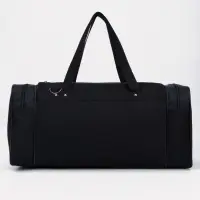 Сумка дорожная, 3 отдела на молниях, наружный карман, длинный ремень, чёрная